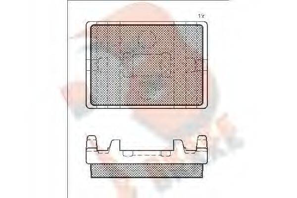 R BRAKE 20493 Комплект гальмівних колодок, дискове гальмо