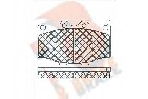 R BRAKE 20852 Комплект гальмівних колодок, дискове гальмо