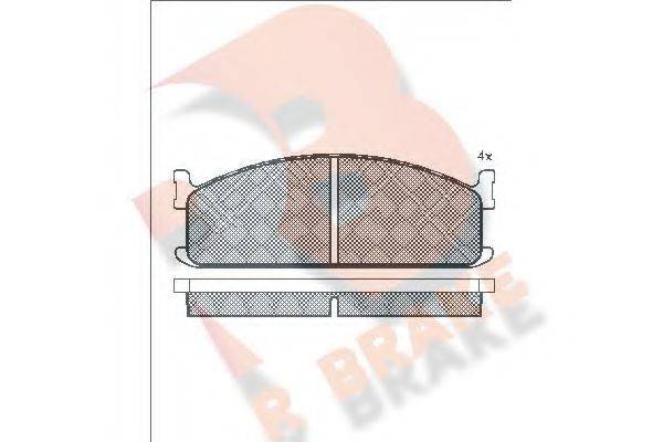 R BRAKE 21115 Комплект гальмівних колодок, дискове гальмо