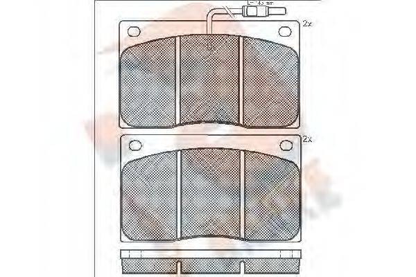 R BRAKE 21110 Комплект гальмівних колодок, дискове гальмо