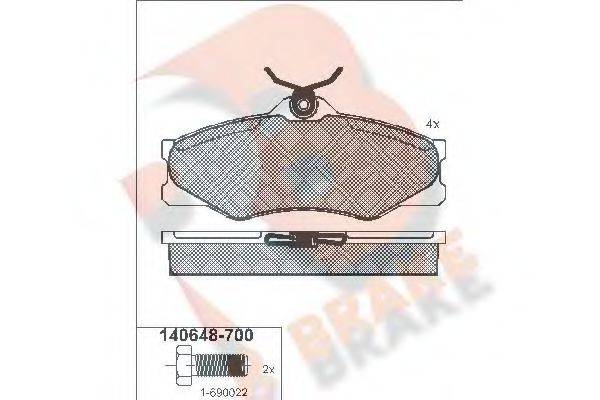 R BRAKE 20978 Комплект гальмівних колодок, дискове гальмо