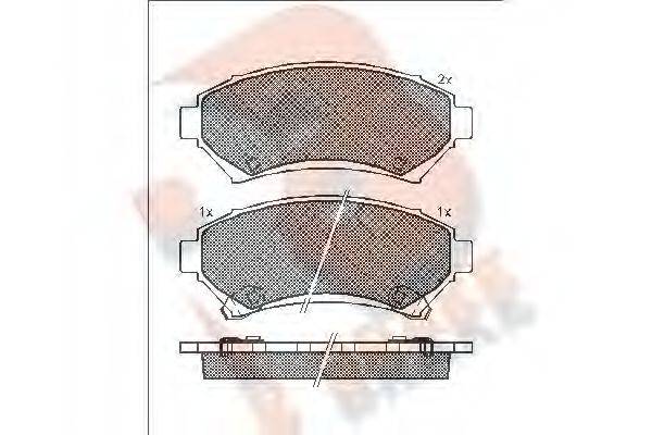 R BRAKE 23359 Комплект гальмівних колодок, дискове гальмо