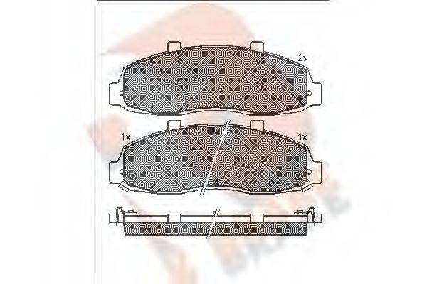 R BRAKE 24759 Комплект гальмівних колодок, дискове гальмо