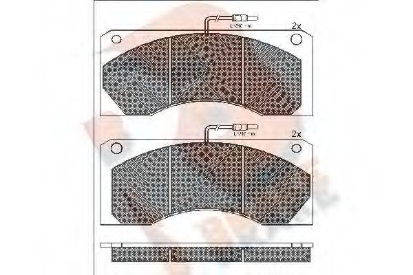 R BRAKE 29044 Комплект гальмівних колодок, дискове гальмо