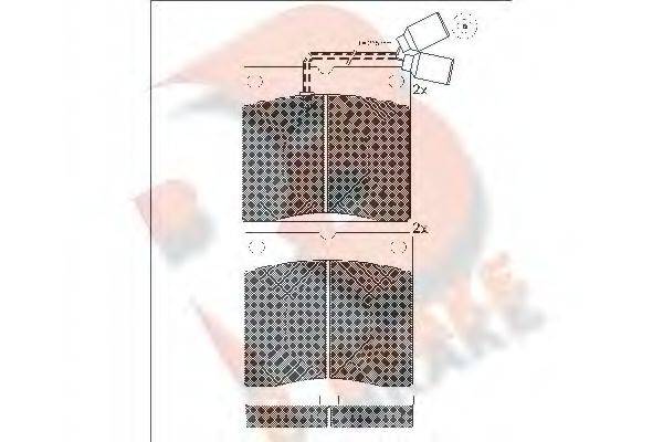 R BRAKE 20727 Комплект гальмівних колодок, дискове гальмо