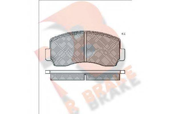 R BRAKE 20699 Комплект гальмівних колодок, дискове гальмо