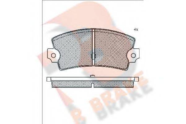 R BRAKE 20293 Комплект гальмівних колодок, дискове гальмо