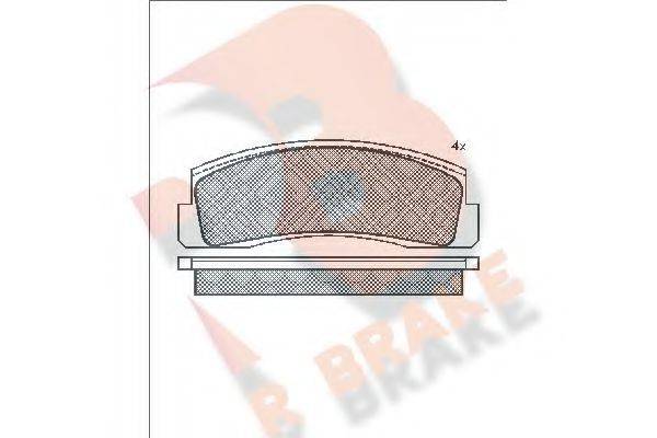 R BRAKE 23976 Комплект гальмівних колодок, дискове гальмо