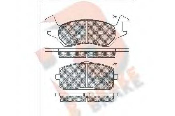 R BRAKE 20605 Комплект гальмівних колодок, дискове гальмо