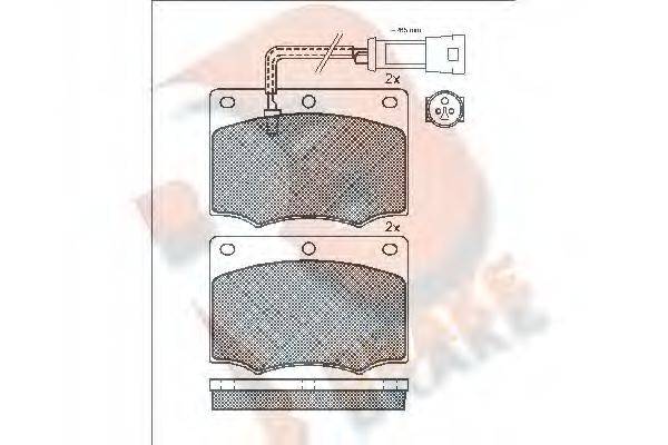R BRAKE 20791 Комплект гальмівних колодок, дискове гальмо