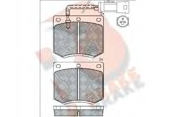 R BRAKE 20931 Комплект гальмівних колодок, дискове гальмо