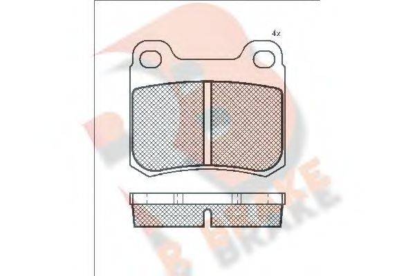 R BRAKE 21215 Комплект гальмівних колодок, дискове гальмо