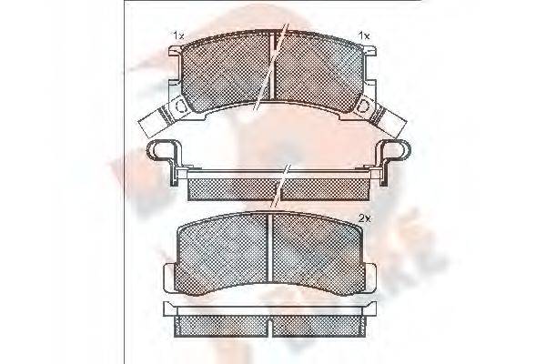 R BRAKE 24985 Комплект гальмівних колодок, дискове гальмо