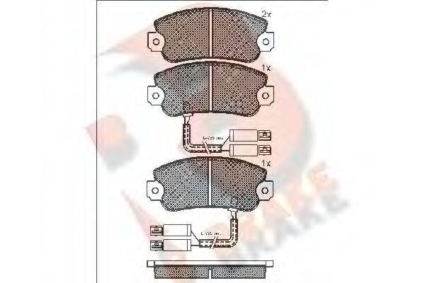 R BRAKE 21133 Комплект гальмівних колодок, дискове гальмо