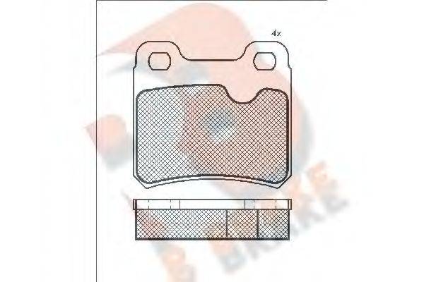 R BRAKE 21213 Комплект гальмівних колодок, дискове гальмо