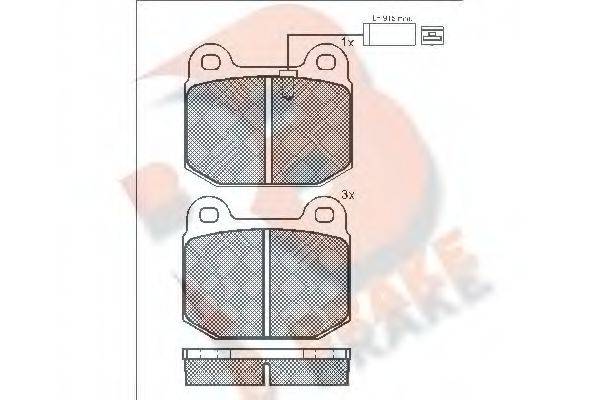 R BRAKE 20379 Комплект гальмівних колодок, дискове гальмо