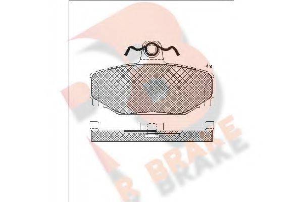 R BRAKE 21384 Комплект гальмівних колодок, дискове гальмо