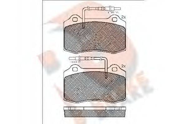 R BRAKE 23754 Комплект гальмівних колодок, дискове гальмо