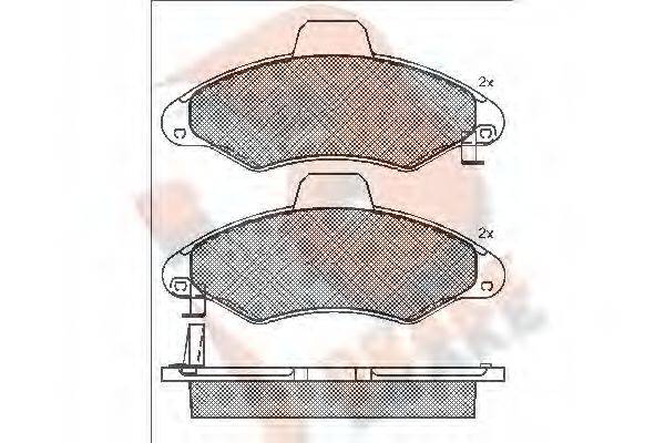 R BRAKE 23301 Комплект гальмівних колодок, дискове гальмо