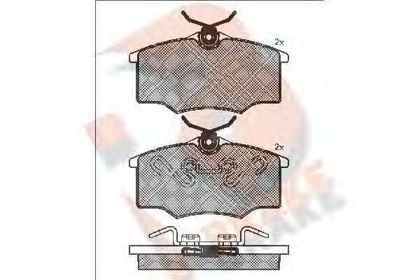 R BRAKE 23547 Комплект гальмівних колодок, дискове гальмо