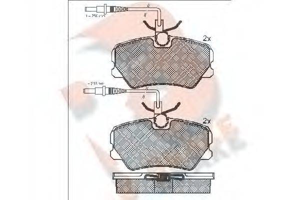 R BRAKE 23169 Комплект гальмівних колодок, дискове гальмо