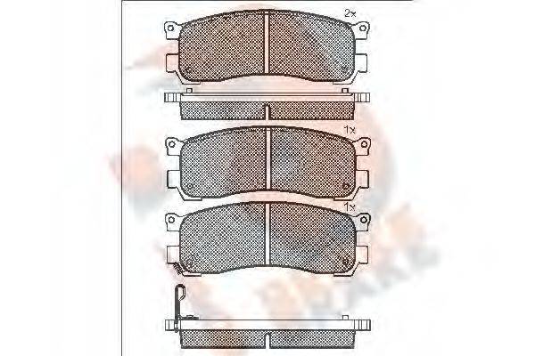 R BRAKE 23514 Комплект гальмівних колодок, дискове гальмо