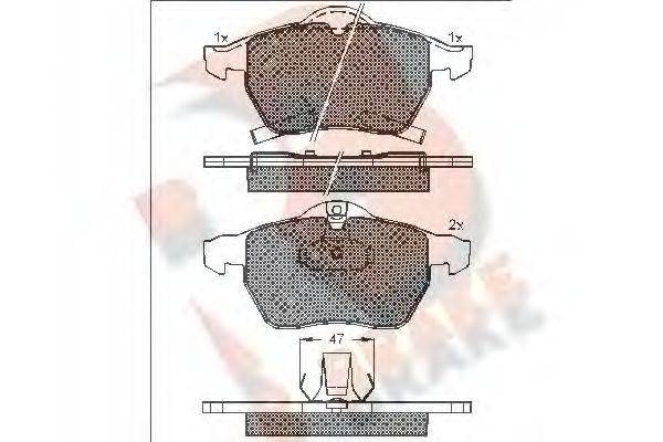 R BRAKE 23798 Комплект гальмівних колодок, дискове гальмо