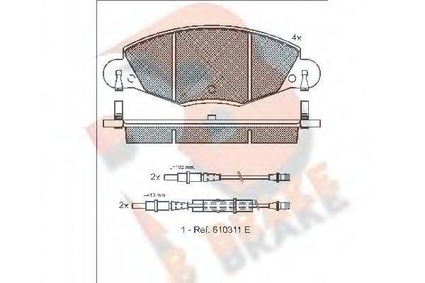 R BRAKE 23273 Комплект гальмівних колодок, дискове гальмо