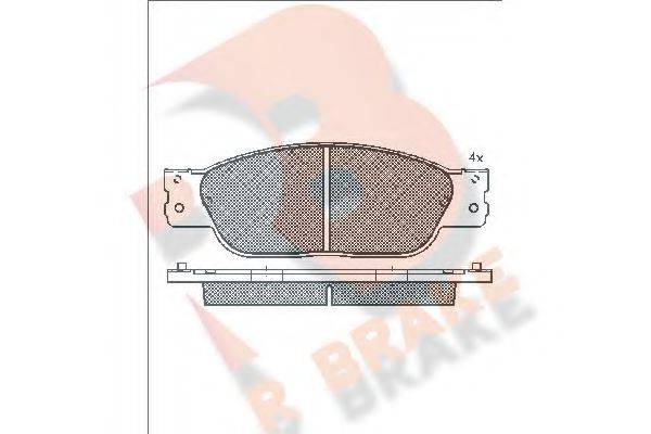R BRAKE 23470 Комплект гальмівних колодок, дискове гальмо