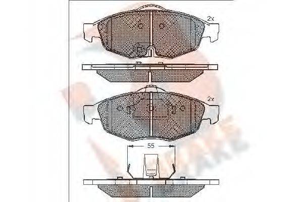 R BRAKE 23952 Комплект гальмівних колодок, дискове гальмо