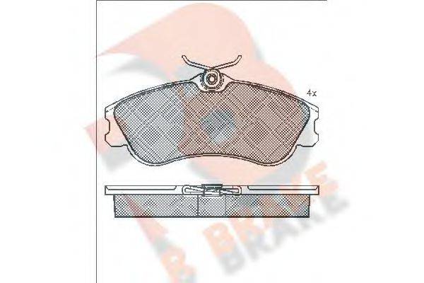 R BRAKE 23346 Комплект гальмівних колодок, дискове гальмо