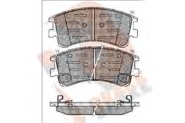 R BRAKE 24048 Комплект гальмівних колодок, дискове гальмо