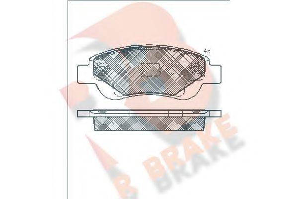 R BRAKE 23959 Комплект гальмівних колодок, дискове гальмо