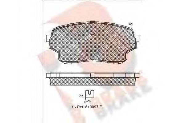 R BRAKE 24301 Комплект гальмівних колодок, дискове гальмо