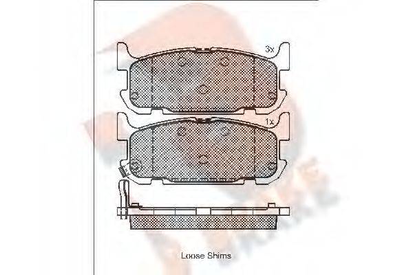 R BRAKE 24029 Комплект гальмівних колодок, дискове гальмо