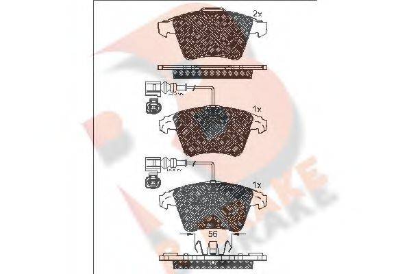 R BRAKE 23749 Комплект гальмівних колодок, дискове гальмо