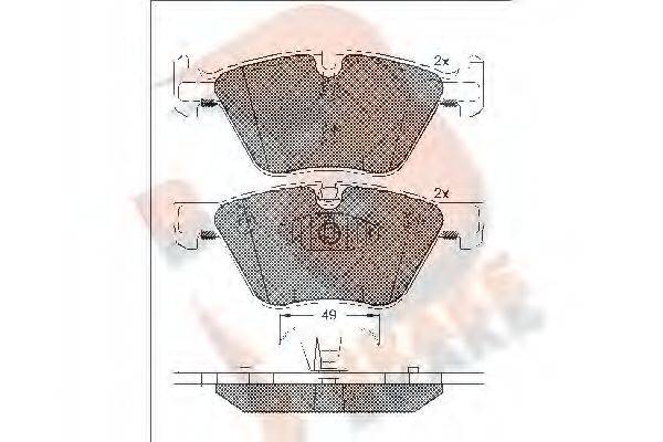 R BRAKE 24193 Комплект гальмівних колодок, дискове гальмо