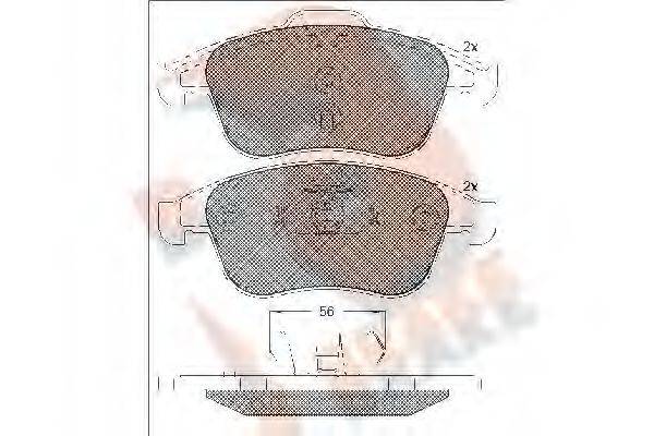 R BRAKE 24870 Комплект гальмівних колодок, дискове гальмо