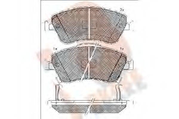 R BRAKE 24591 Комплект гальмівних колодок, дискове гальмо