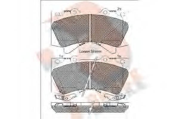 R BRAKE 24394 Комплект гальмівних колодок, дискове гальмо