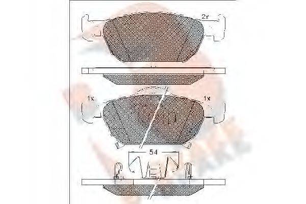 R BRAKE 24796 Комплект гальмівних колодок, дискове гальмо