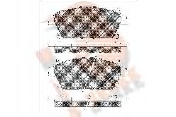 R BRAKE 25035 Комплект гальмівних колодок, дискове гальмо