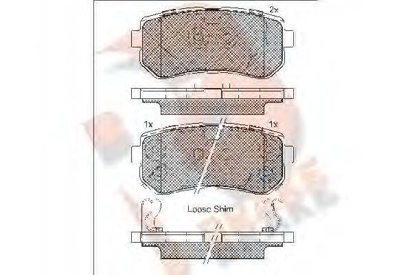 R BRAKE 24949 Комплект гальмівних колодок, дискове гальмо