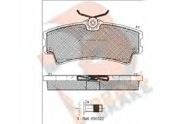 R BRAKE 24302 Комплект гальмівних колодок, дискове гальмо