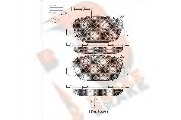 R BRAKE 24788 Комплект гальмівних колодок, дискове гальмо