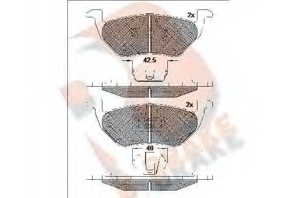 R BRAKE 24670 Комплект гальмівних колодок, дискове гальмо