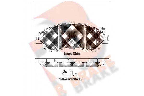R BRAKE 25979 Комплект гальмівних колодок, дискове гальмо