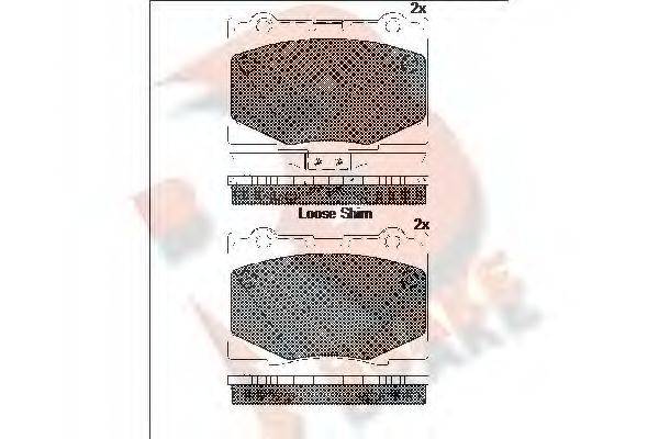 R BRAKE 25117 Комплект гальмівних колодок, дискове гальмо