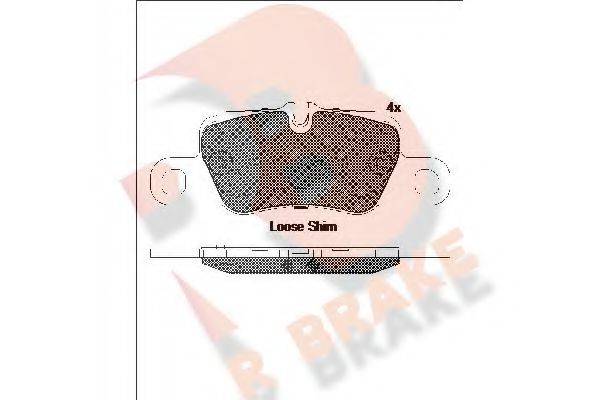 R BRAKE 24592 Комплект гальмівних колодок, дискове гальмо