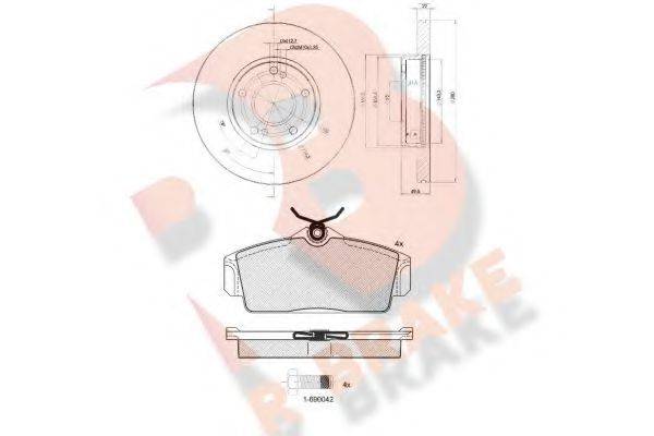 R BRAKE 23463 Комплект гальм, дисковий гальмівний механізм